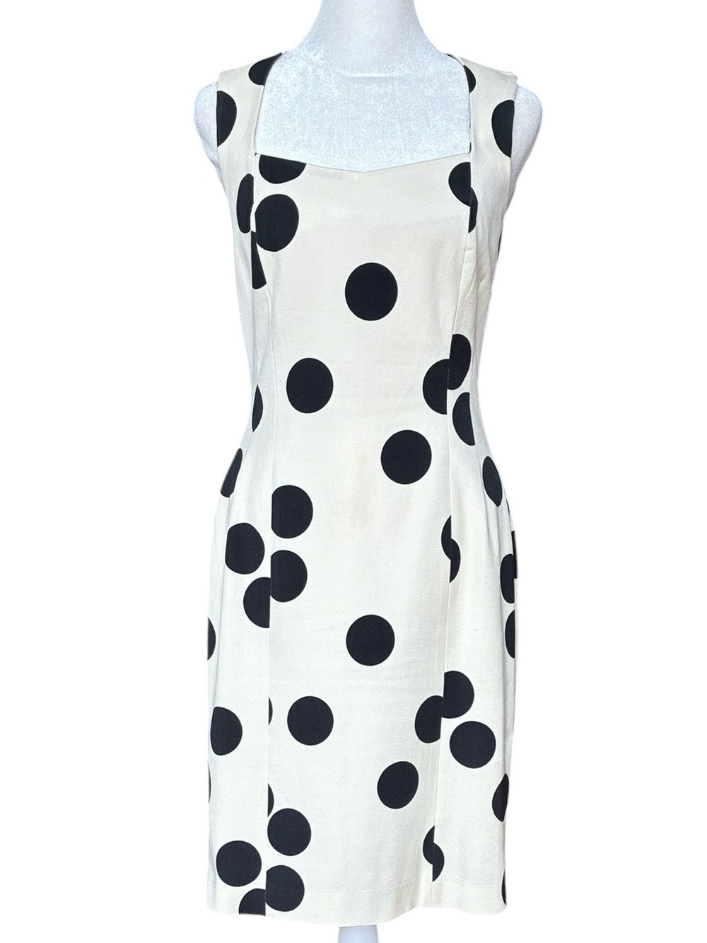 Banana Republic Sloan Sleeveless Polka Dot Sheath Dress